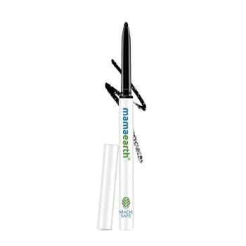Mamaearth Long Stay Kajal Black Retractable Waterproof Pencil, With Vitamin C & Chamomile, Charcoal Black, Matte Finish