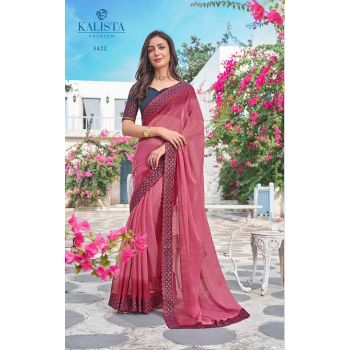  Party Wear Designer Vichitra Silk Saree (6 Sets)