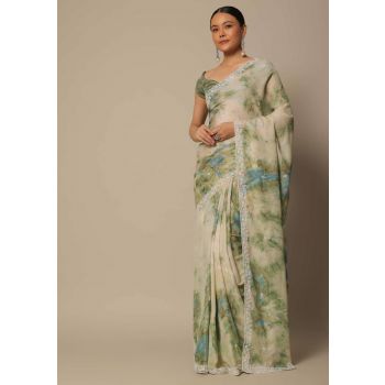  Georgette Digital Printed  & Embroidery Saree