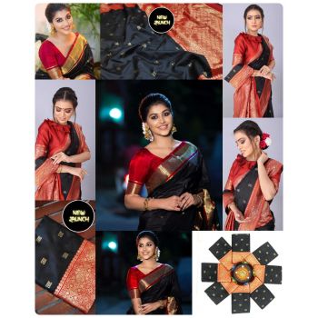  Soft  Lichi Silk Fancy  Saree 