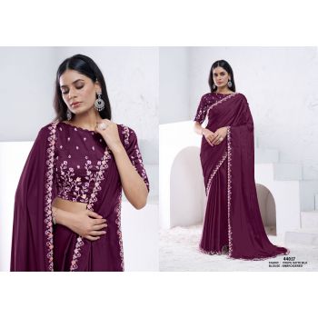  Crepe Satin Silk Festive Saree