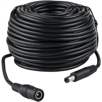 HAKUHO Dc Male to Female DC Power Adapter Extension Cable 2.1mm x 5.5mm CCTV Security Camera, DVR,LED Strip (2 Meter /6.6 feet)