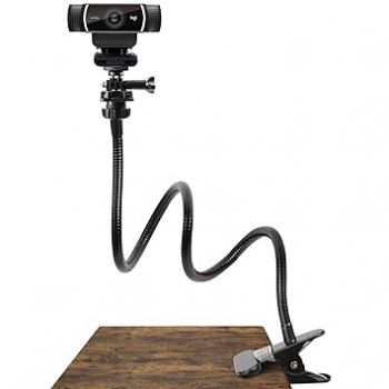 Pipishell 25 Inch Webcam Stand - Flexible Desk Mount Clamp Gooseneck Stand for Logitech Webcam C930e,C930,C920, C922x,C922, Brio 4K, C925e,C615