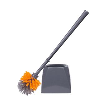 Chakaachak Glide Toilet Brush with Storage, Toilet Cleaning Brush with Container, Bathroom Brush-Multicolour