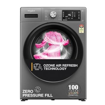 Whirlpool 9 Kg Ozone Technology 5 Star Inverter Front Load Fully Automatic Washing Machine with In-Built Heater (XO9012BYM52E, Midnight Grey, 100+ Tough Stains, 1200 RPM)