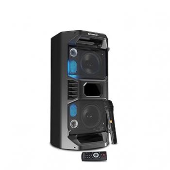 ZEBRONICS Space Deck Pro 55W Bluetooth Supporting Portable Speaker with USB,mSD Card,AUX,Built -in FM,LED Lights, TWS Function, Wireless Mic and Remote Control (Black