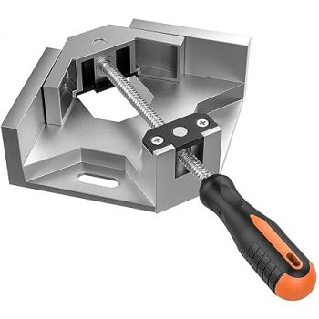 Inditrust 90° Right Angle Clamps/Corner Clamp tools for Carpenter, Welding, Wood-working, Engineering, Photo Framing (Single Handle Corner Clamp) grey