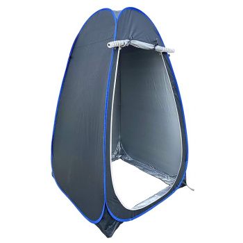 Homecute Foldable Portable Pop-Up Cloth Changing Tent Or Toilet Tent For Camping & Picnic- Black Length:120Cm/3.9 Ft X Width: 120Cm/3.9 Ft X Height:195Cm/6.3 Ft. (Big Size Black) - Polyester, 1 Person