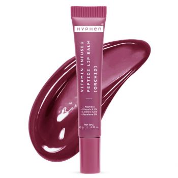 Hyphen Tinted Lip Balm | Brightens & Reduces Dark Lips & Pigmentation | 1% Vitamin E, Peptide & 2% Squalane | 24H Moisturization for Dry & Chapped Lips | Orchid (Mauve Shade)- 10g