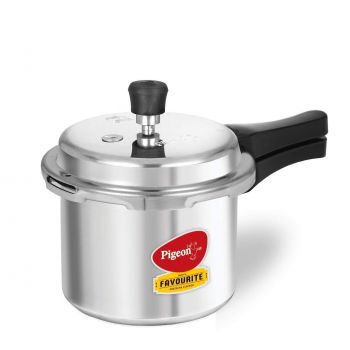 Pigeon By Stovekraft Favourite Induction Base Aluminium Pressure Cooker with Outer Lid, 3 Litres