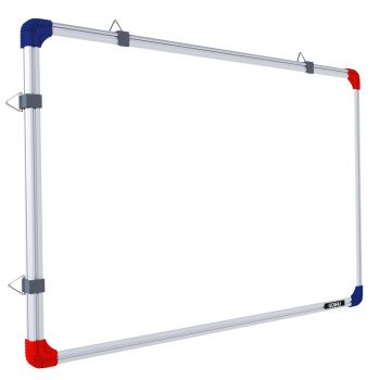 GOSHU Non Magnetic Double Sided 3 feet x4 feet Writing White Board and Chalk Board for School, Office, Home & Online Teaching, (3x4 feet, Pack of 1, Red and Blue Corners)