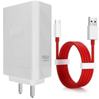 Original 100W Type-C Charger for Honor 200 Lite Charger Original Adapter Like Mobile Charger | Qualcomm QC 3.0 Quick Charger with 1 Meter Type C USB Data Cable (100W,SB-2,WT)