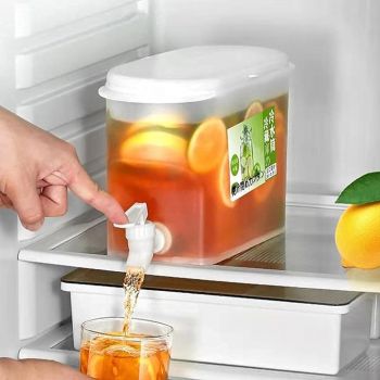 Lomesh Cold Kettle with Faucet 3.5 Liter | Cold Water Storage & Kettle for Outdoor Camping and Hiking | 3500ml Large Capacity Cold Juice Teapot | BPA Free | Ice Kettle | Reusable Cold Juice Jug
