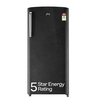 Godrej 194 L 5 Star Turbo Cooling Technology Ensuring Faster Cooling Direct Cool Single Door Refrigerator With Advanced Inverter Technology (RD EMARVEL 215E THI FS ST, Fossil Steel)
