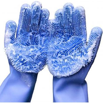 UrbanBite Hand Gloves for Kitchen Cleaning dish Washing Gloves Silicone Dishwashing Hands Vessel dishwasher wash utensil For Women Men House essentials for Bathroom Cleaning Pet Hair Care Car Washing