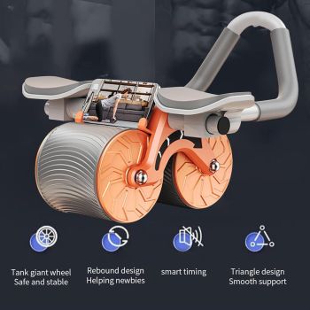 MYHEART ExerciseAb roller Wheel Automatic Rebound 2 In 1 For Abs Workout