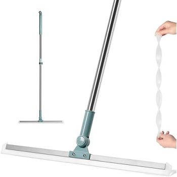 ASTADHYAY Heavy Duty Magic Broom Silicon Floor Wiper, Premium Floor Cleaning Squeegee,erfect for Bathroom and Kitchen Floors, Stainless Steel Extendable Handle, Easy Floor Cleaning Tool