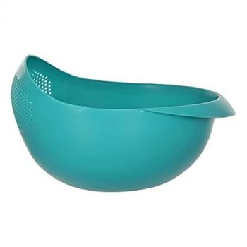 Clazkit Food Strainer Colander, Fruit Basket, Pasta Strainer, Vegetable Strainer, Kitchen Sieve, Washing Bowl, Unbreakable, (Color May Vary), Plastic - 11.3 x 18 x 24.1 Centimeters