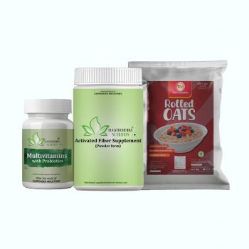 Activated Fibar 400g|Multivitamin Tablet One bottle (60 tablet)|1 kg Oats -5 sets (Premium Customer Package)