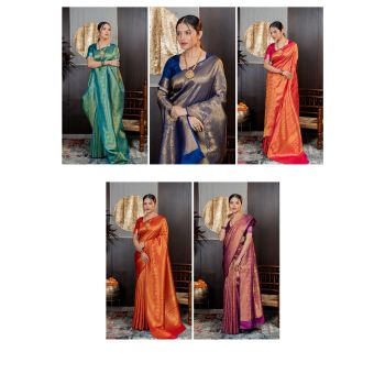  Banarasi Silk Saree 5Pcs