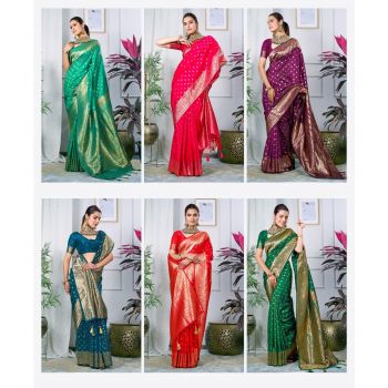  Festival Wear Fancy Saree 6 pcs