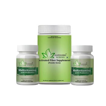 2 BOTTLE MULTIVITAMIN TABLETS ( 120 Tablets  ) AND  ACTIVATED FIBER 1 BOTTLE 400g (POWDER FORM)