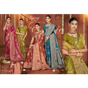 Satin Silk Premium Saree Collections - 4 pcs