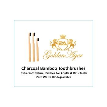 GPS POINT Golden Ager Bamboo Toothbrush Anti-bacterial, Eco-friendly (Pack of 3 brush ) 32 Packets - 5 Sets (40 Brush Free)