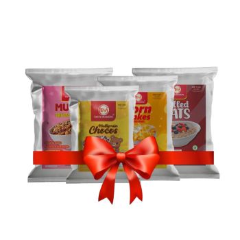 Cornflakes , Oats & Chocos ,  Muesli fruit and nut Combo  |1Kg muesli (2 pack 500gm)| 1 kg cornflakes( 2 pack  500 gm)|3 Kg Oats |1.5Kg Chocos(3 pack  500 gm)