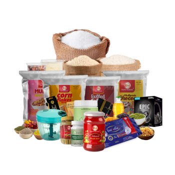 CHALO BHARATH Mega Subsidy Grocery Kit With Health management product ( Grocery , Utility & Multivitamin Tablets + Activated fibre and Bluetooth Over Ear Headphone  ) 5 Sets