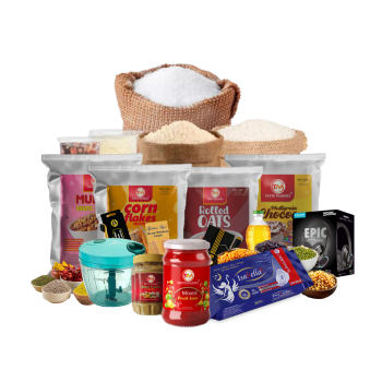 CHALO BHARATH KIT (Mega Subsidy Grocery Kit + Bluetooth Over Ear Headphone package ) 11 Sets